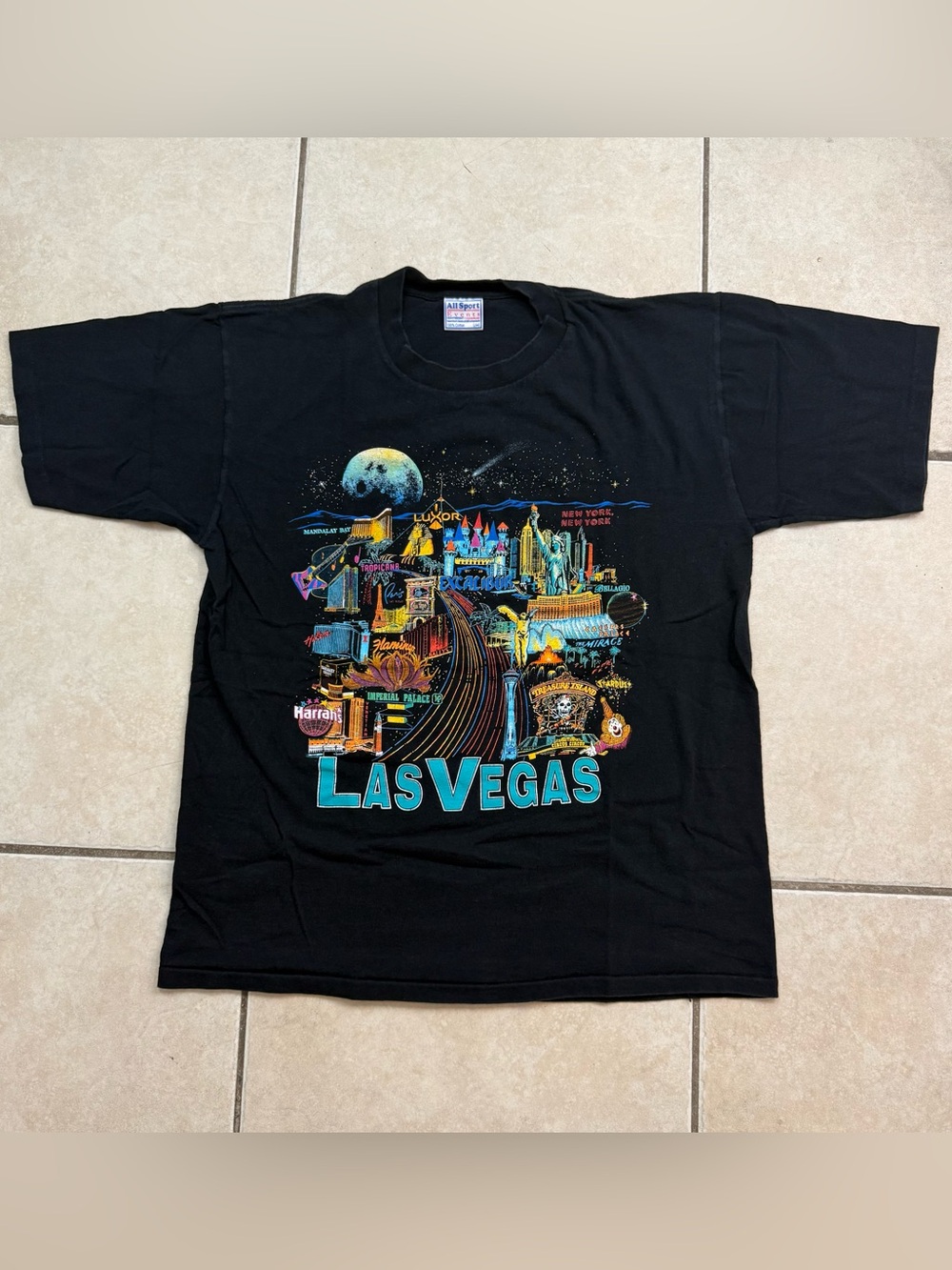 Vintage 90s All Sport Events Las Vegas Single Stitch T Shirt Size L